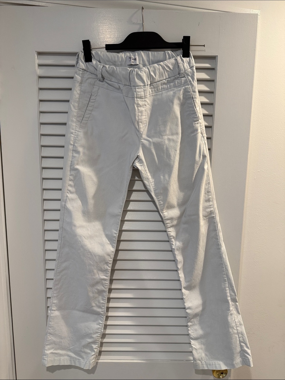 BEVY FLOG White Straight-Leg Women's Pants